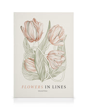 Flowers in Lines No2 Canvas print