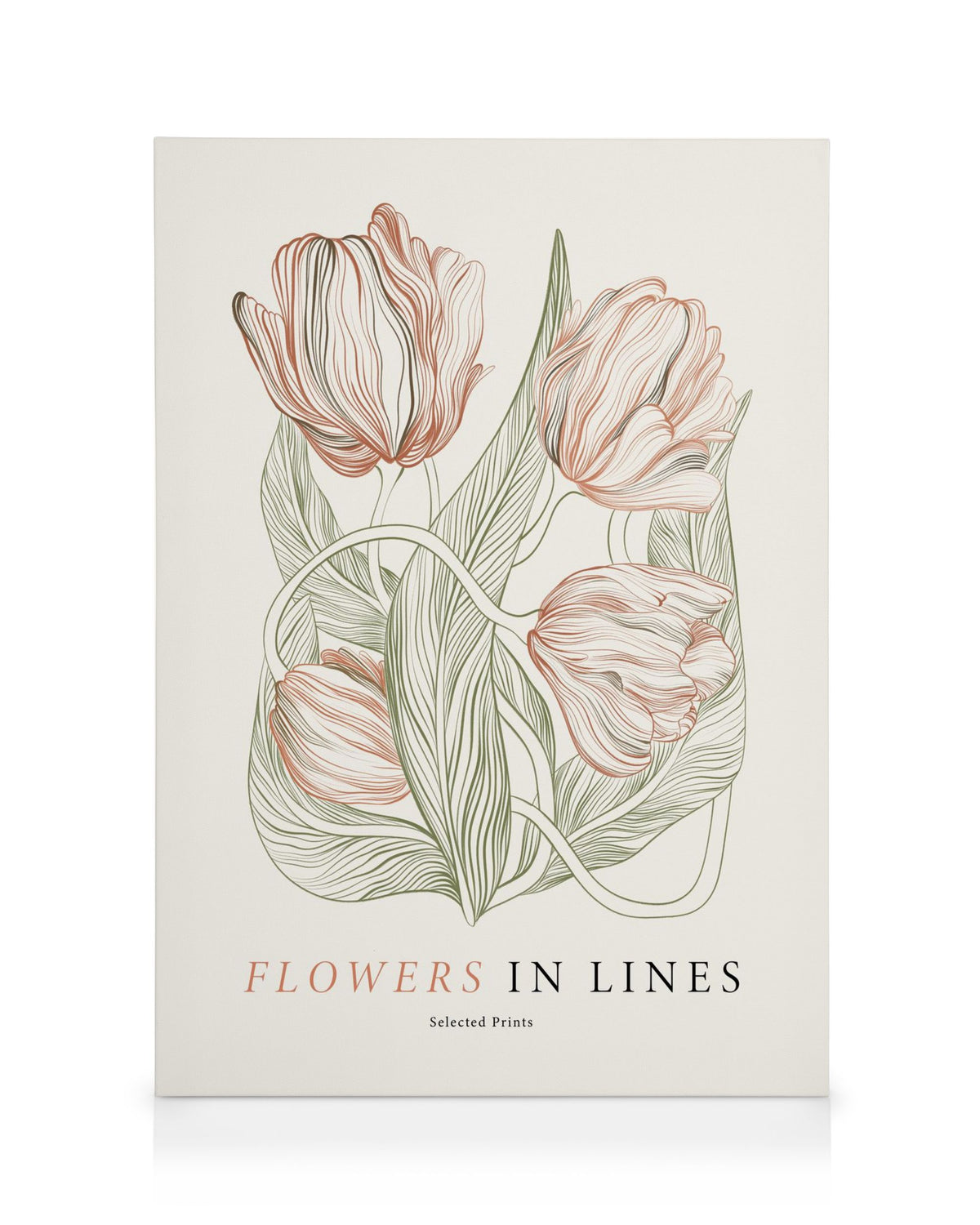 Flowers in Lines No2 Canvas print