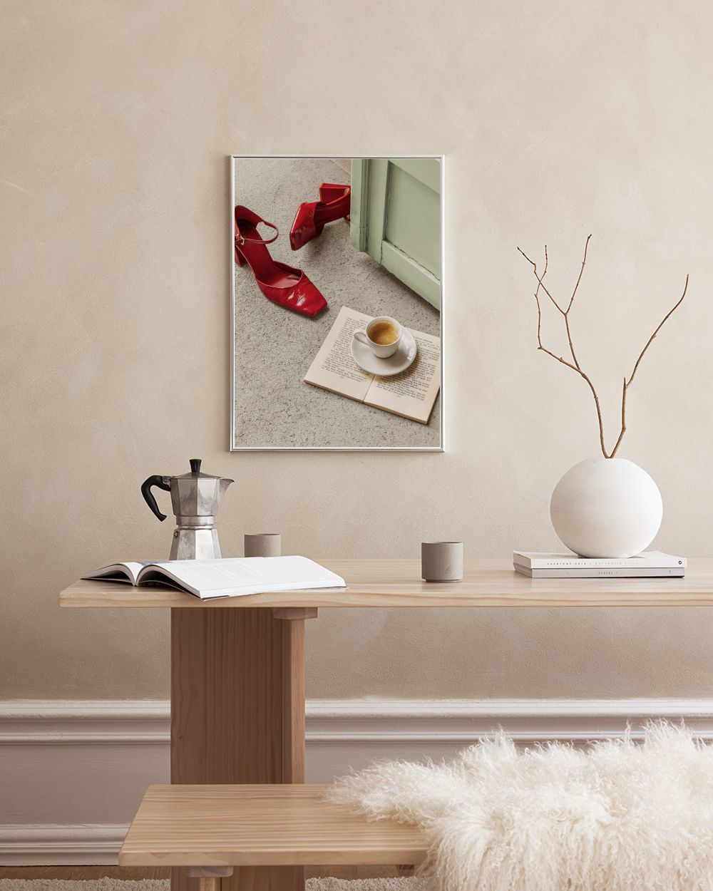 Espresso and Heels Print