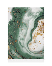 Green and Gold Swirl Canvas print