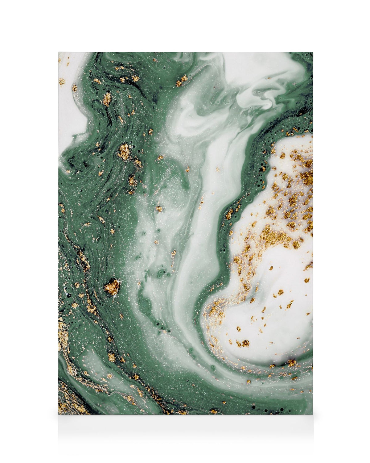 Green and Gold Swirl Canvas print