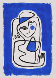 Pose in Blue Print