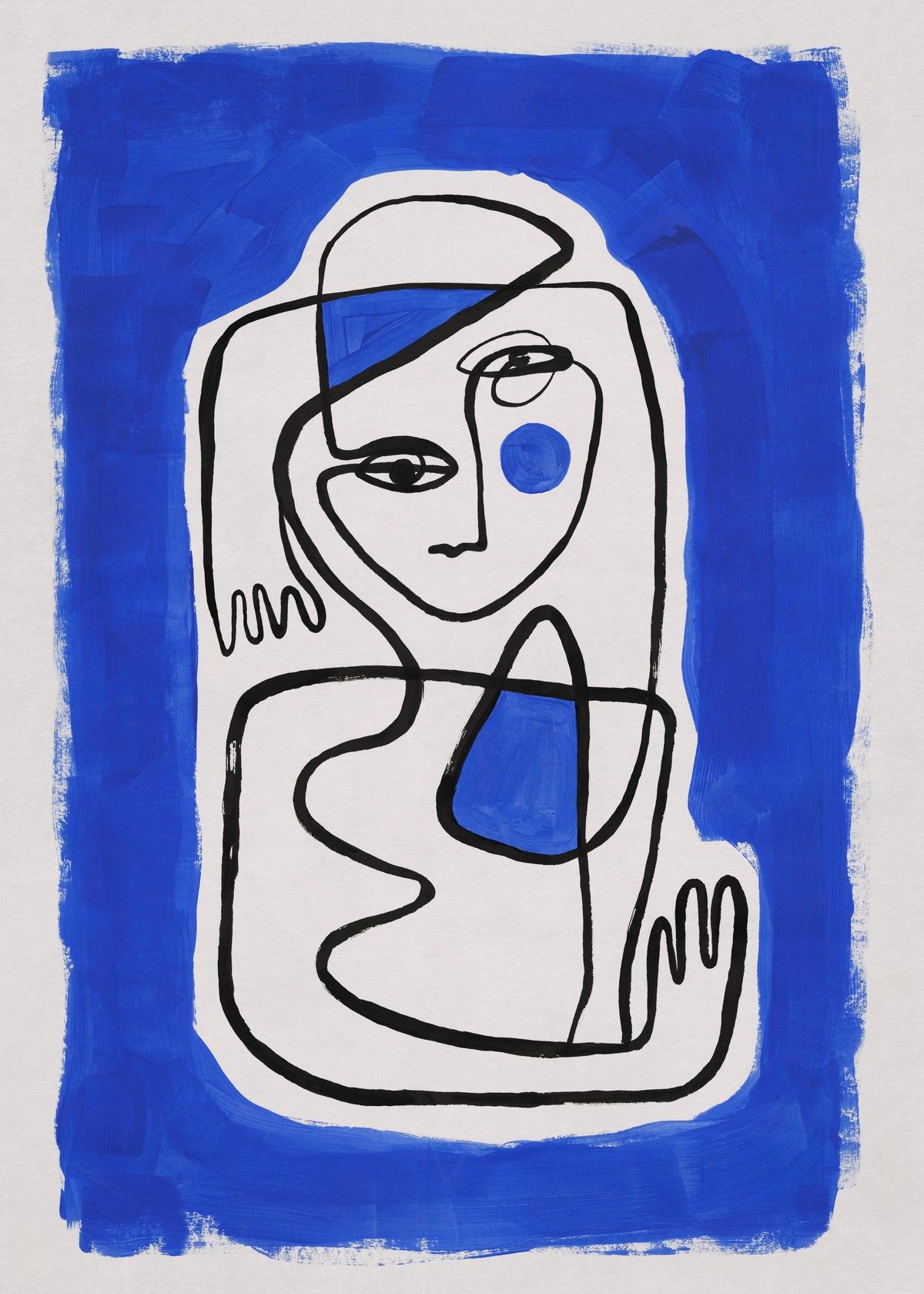 Pose in Blue Print
