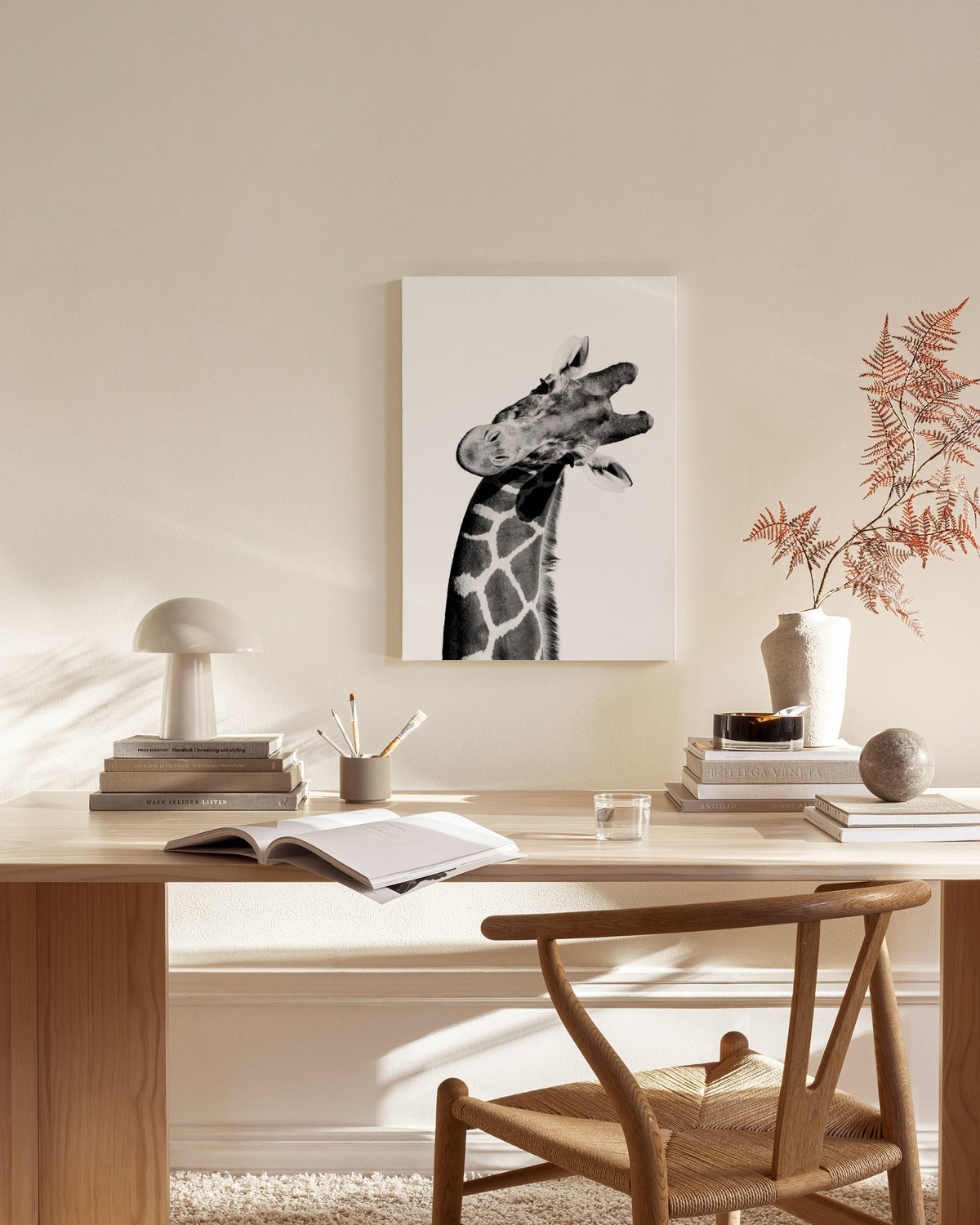 Giraffe Portrait Canvas print