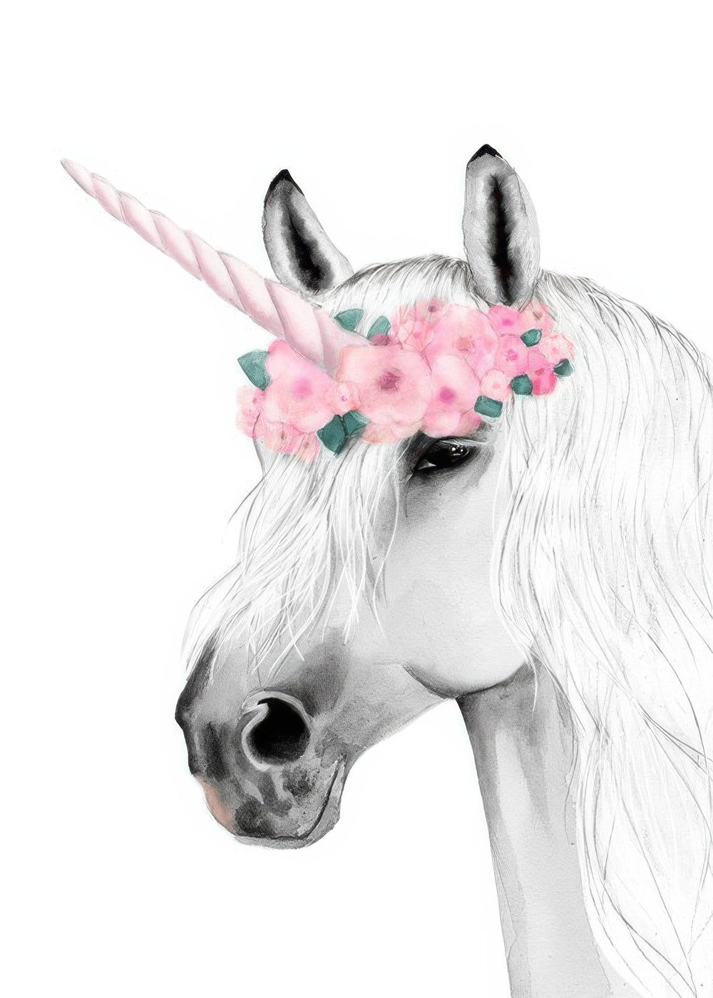 Unicorn Drawing Print