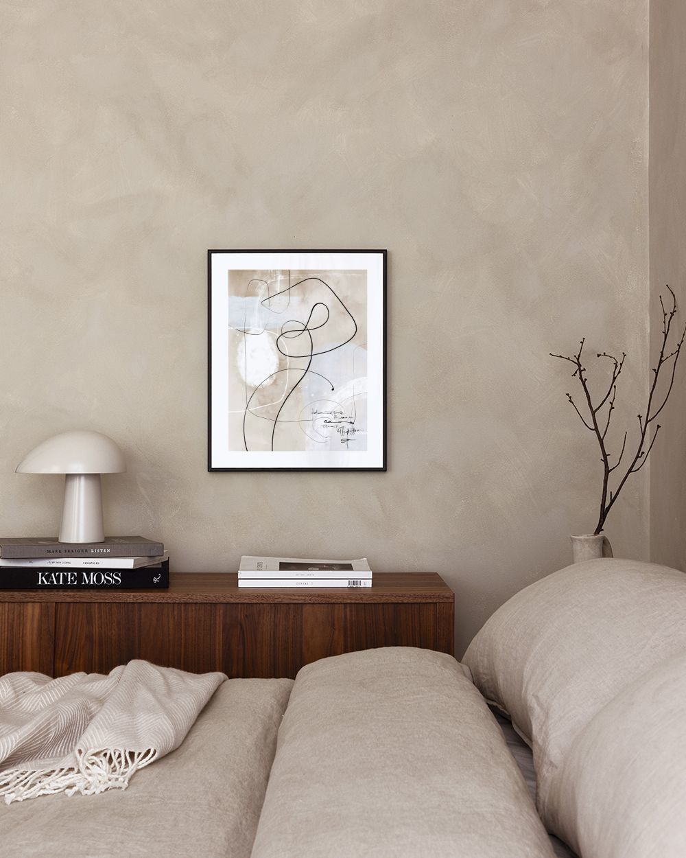 Soft Abstract Lines No1 Print
