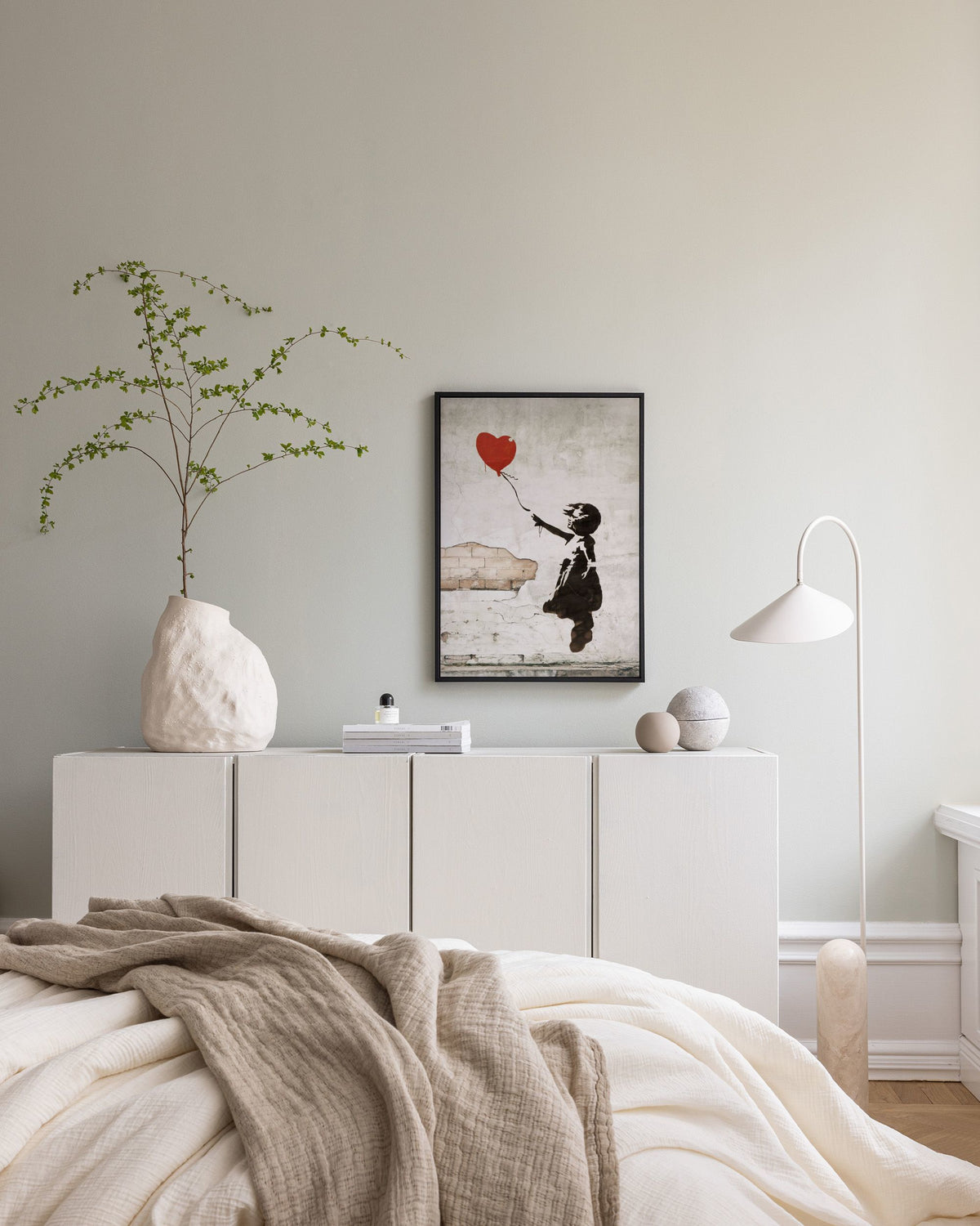 Girl With Love Balloon, Canvas print