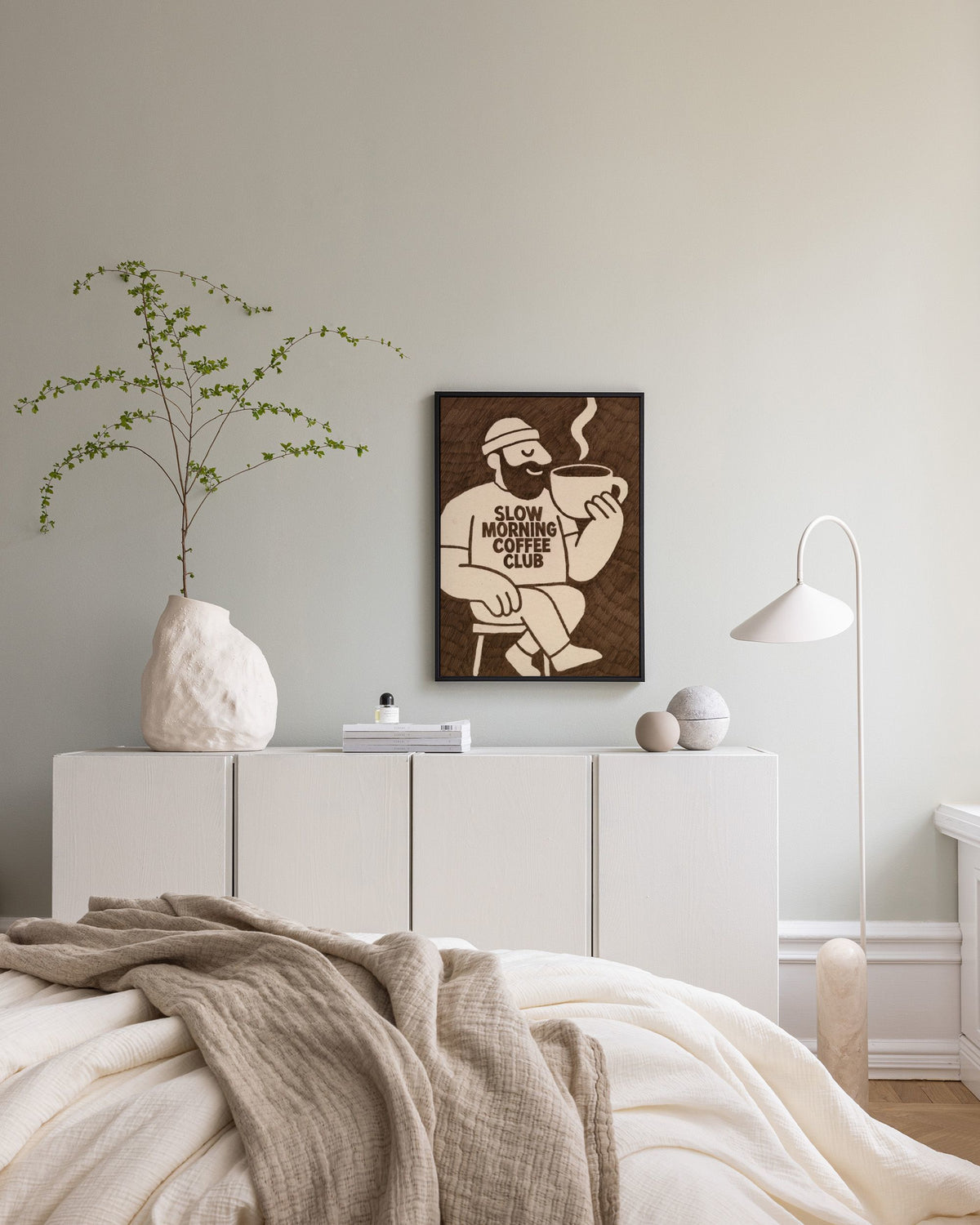 Slow Morning Coffee Club Canvas print