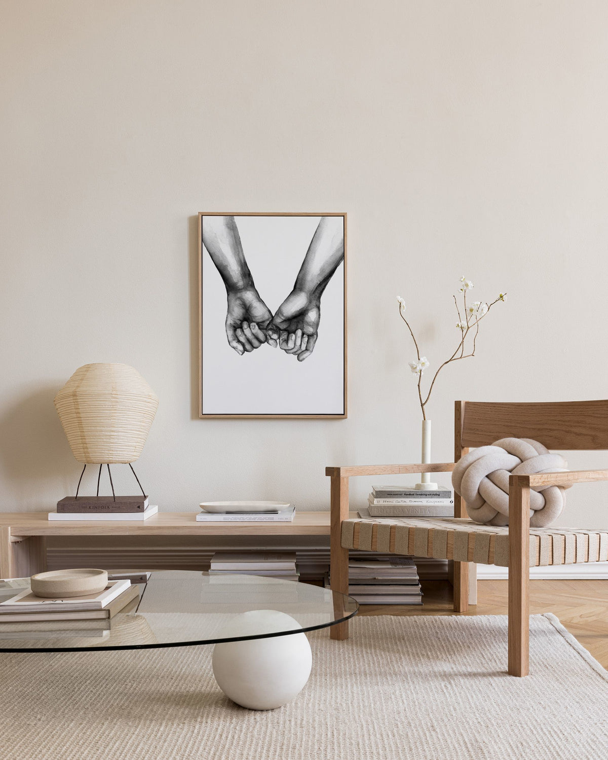 Watercolor Hands No3 Canvas print