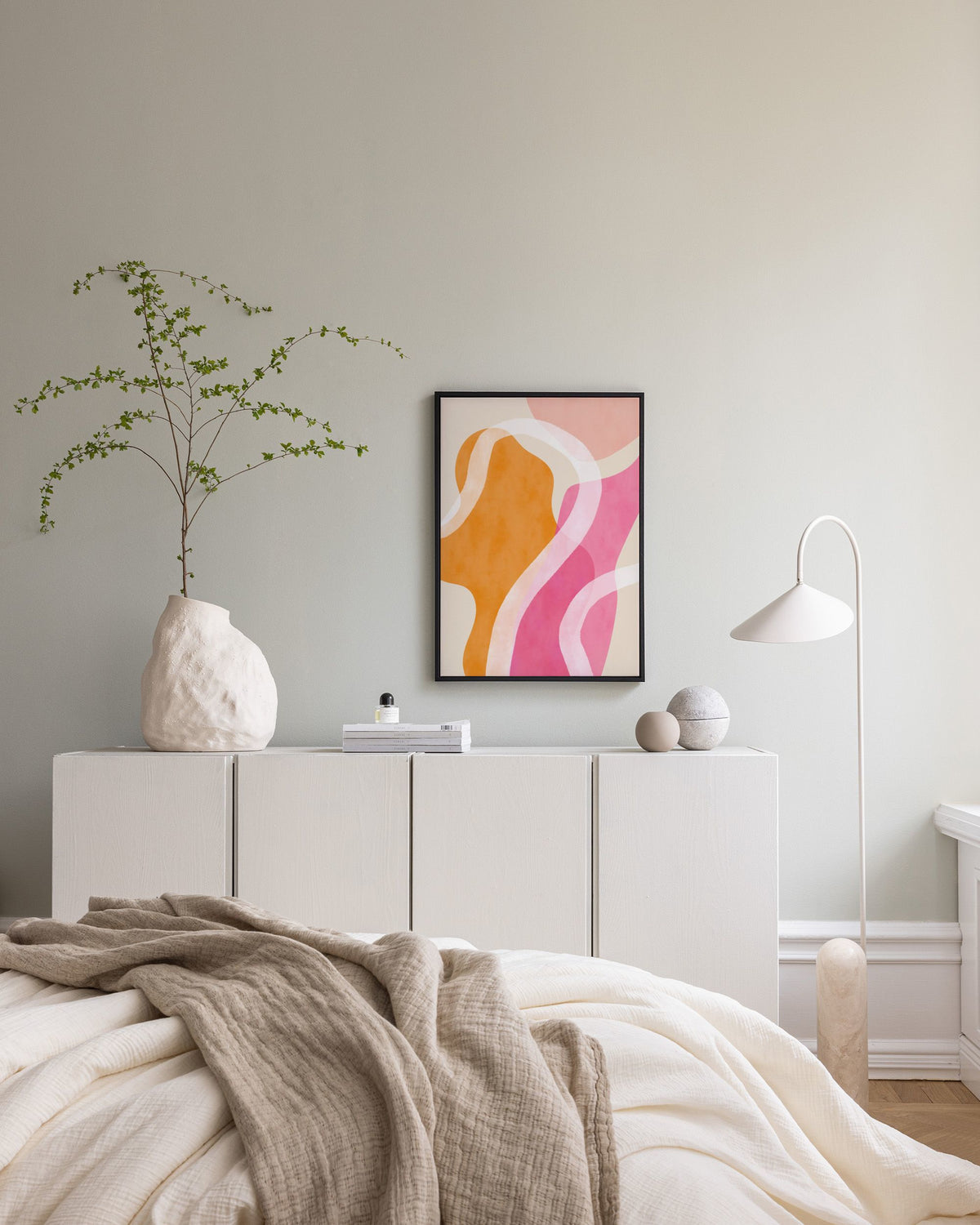 Abstract Pink Shapes No1 Canvas print