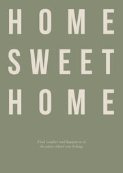 Home Sweet Home in Green Print