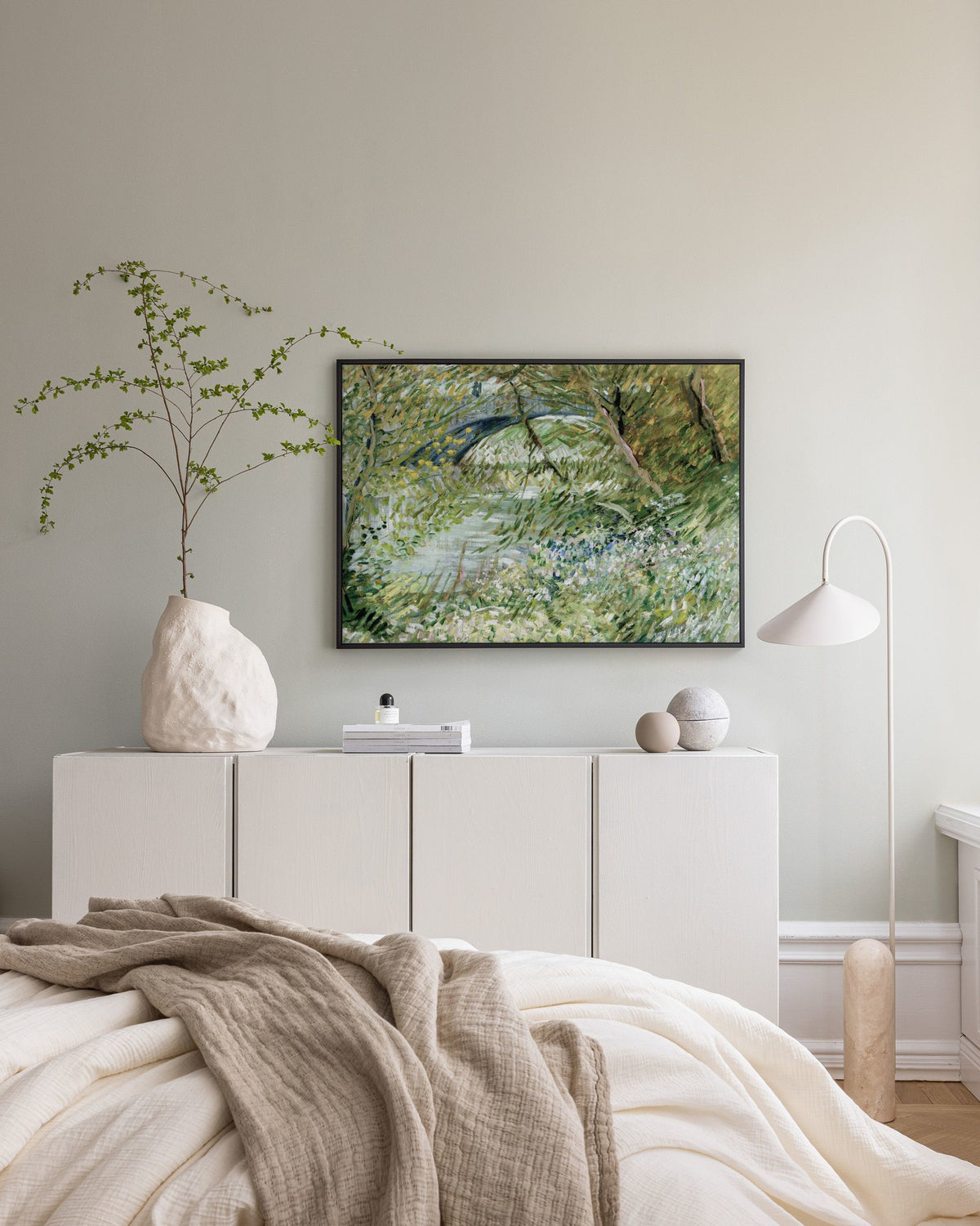 Van Gogh - River Bank in Springtime Landscape Canvas print