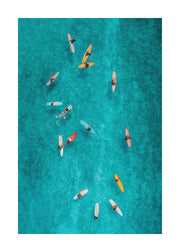 Surfers from Above Print