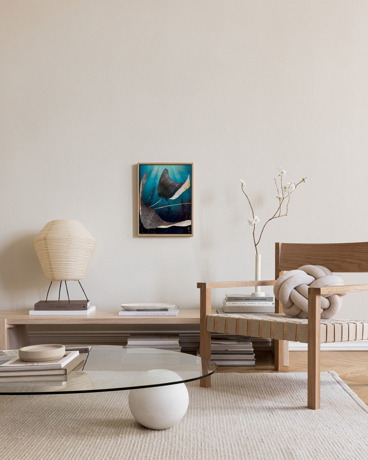 SpaceFrog Designs - Metallic Stingray Canvas print