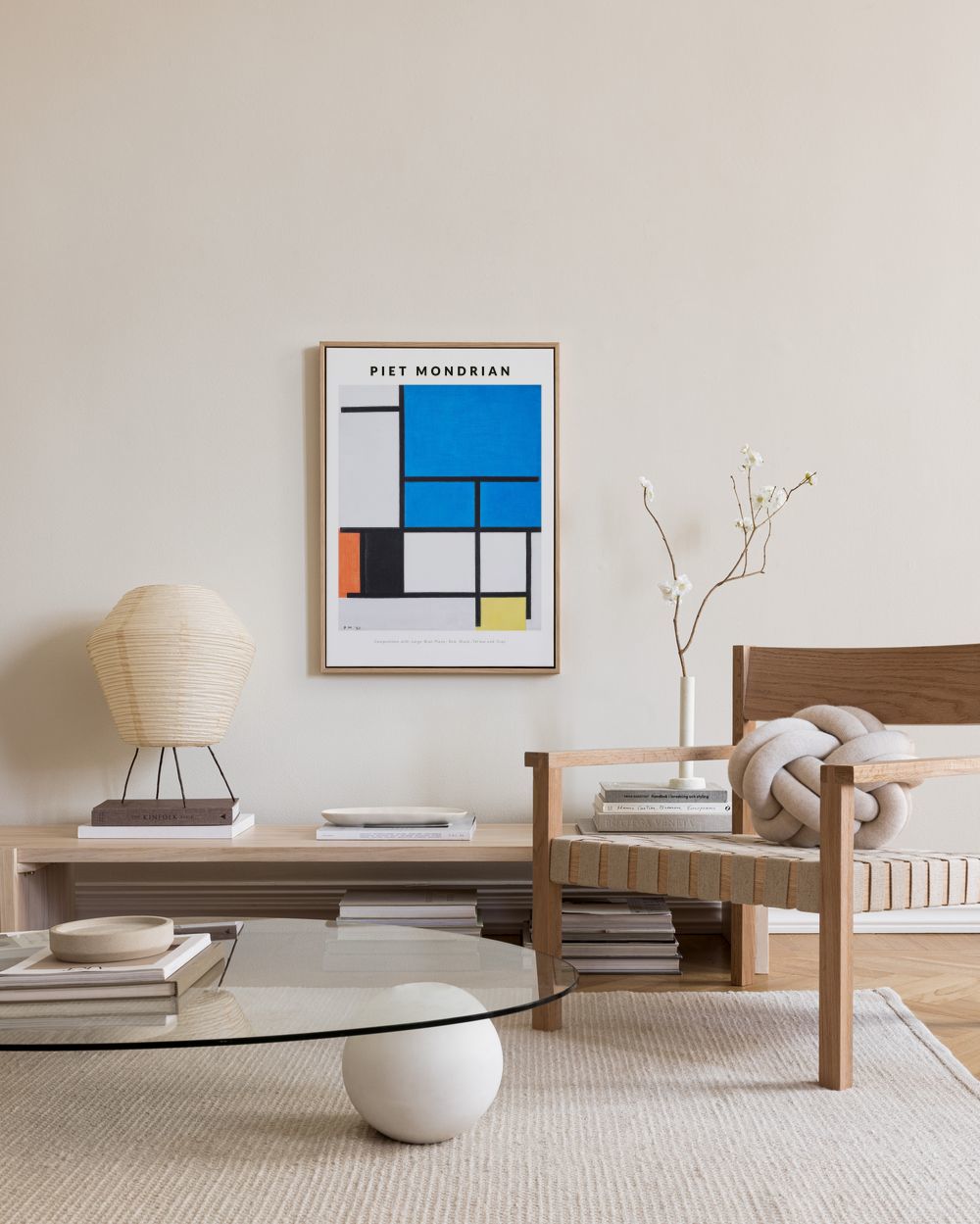 Piet Mondrian - Composition with Large Blue Plane Canvas print