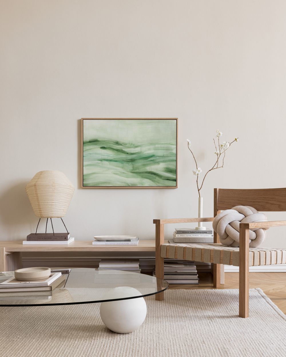 Flowy Green No1 Canvas print