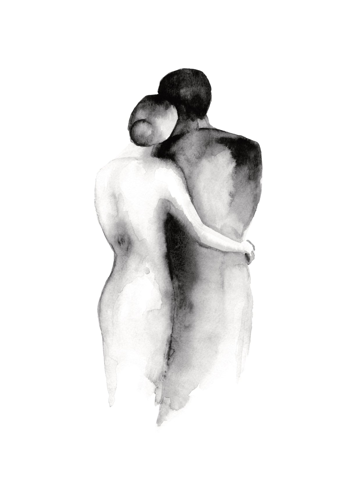 Watercolor Embrace Print