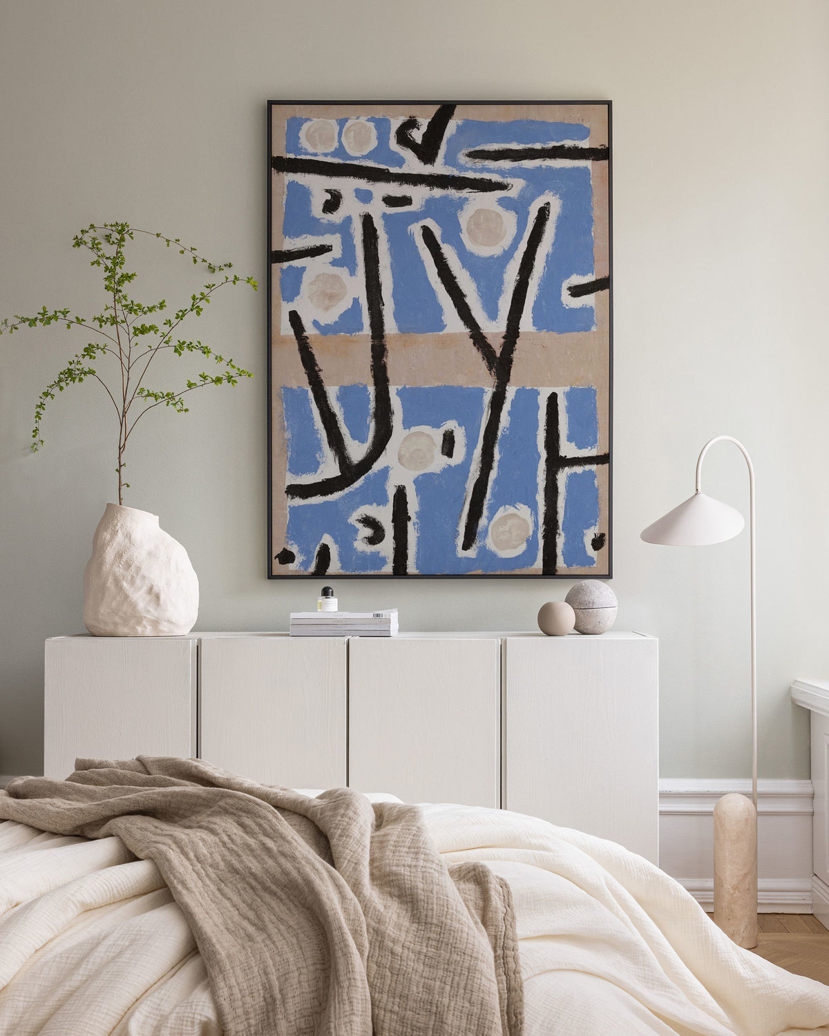 Paul Klee - Untitled Blue and Black Abstract Canvas print