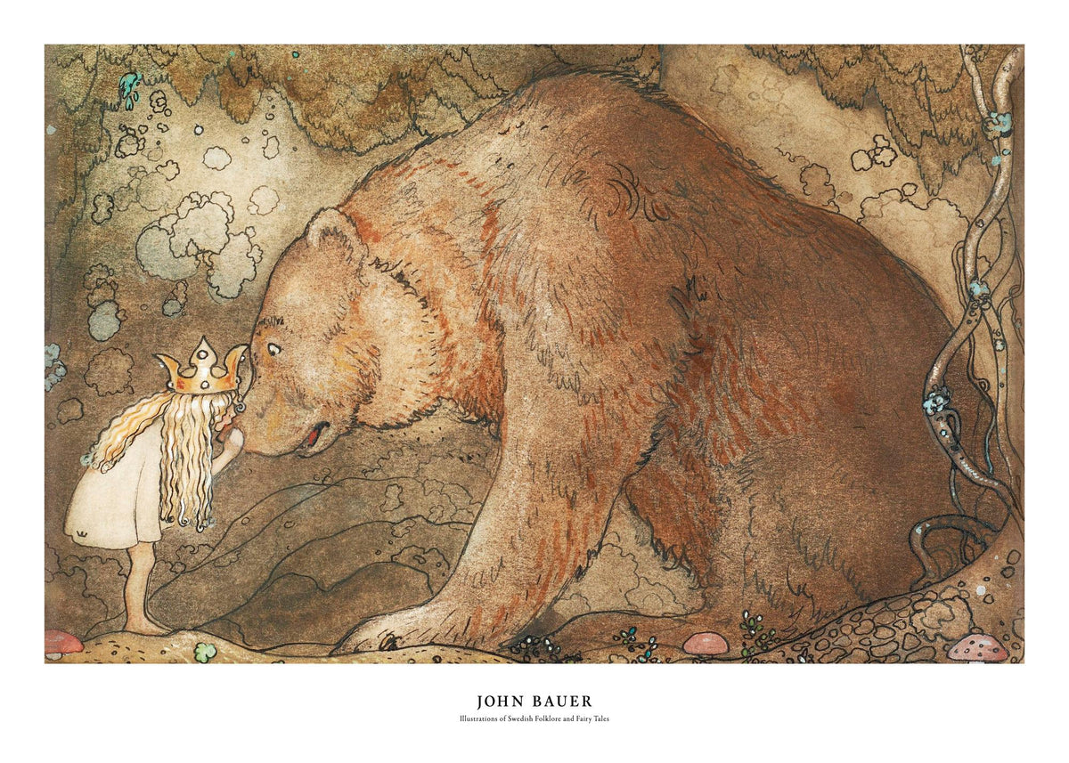 John Bauer - Poor Little Bear Print