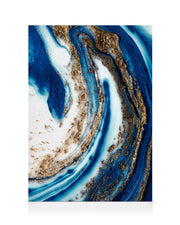 Blue and Gold Swirl No1 Canvas print