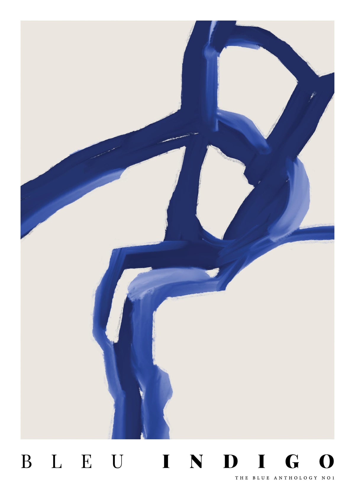 Indigo Abstract No1 Print