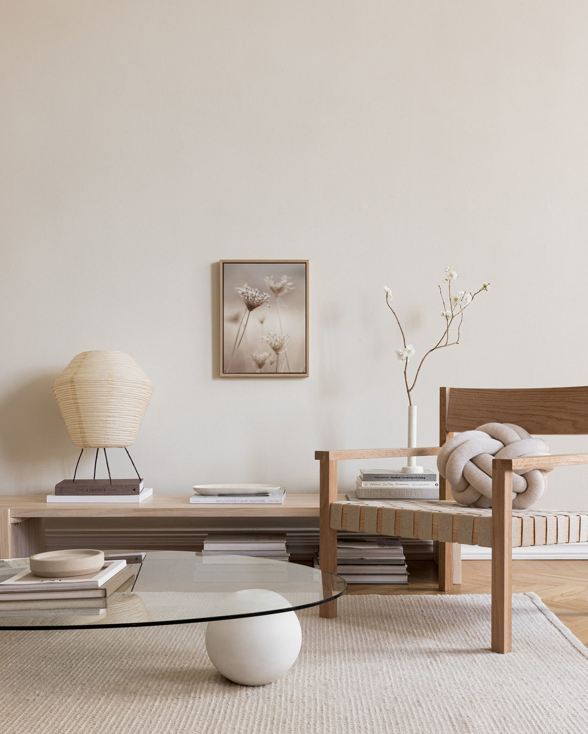 Wildflowers in Beige Canvas print