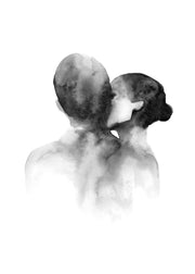 Watercolor Kiss Print