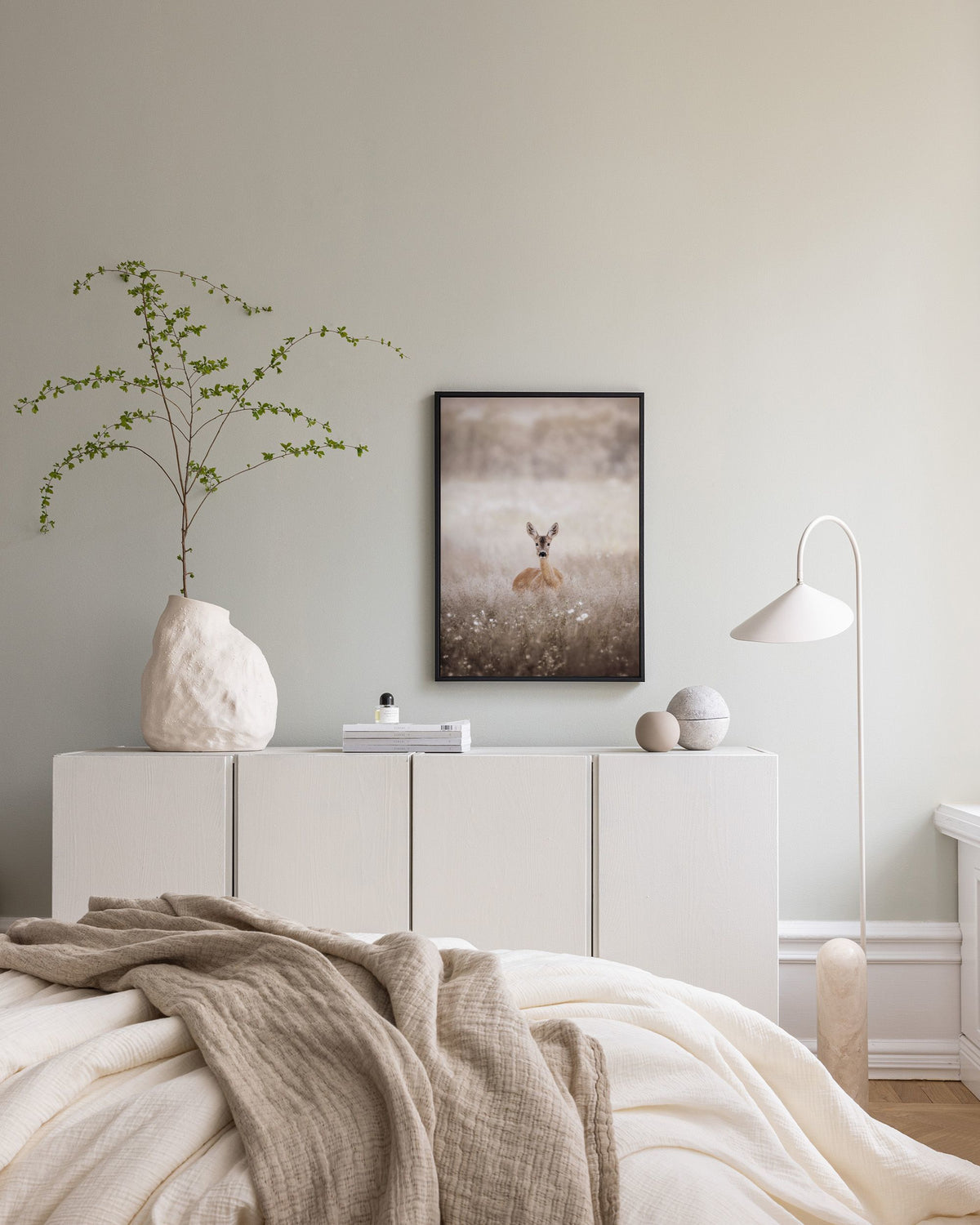 Roe Deer on a Field Canvas print