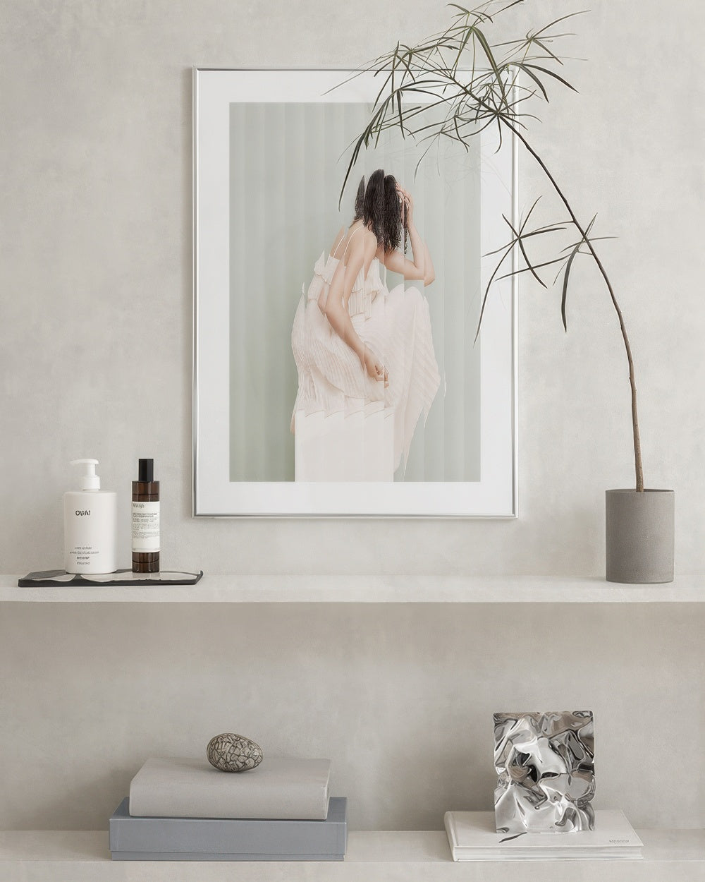 Reeded Glass Portrait Print