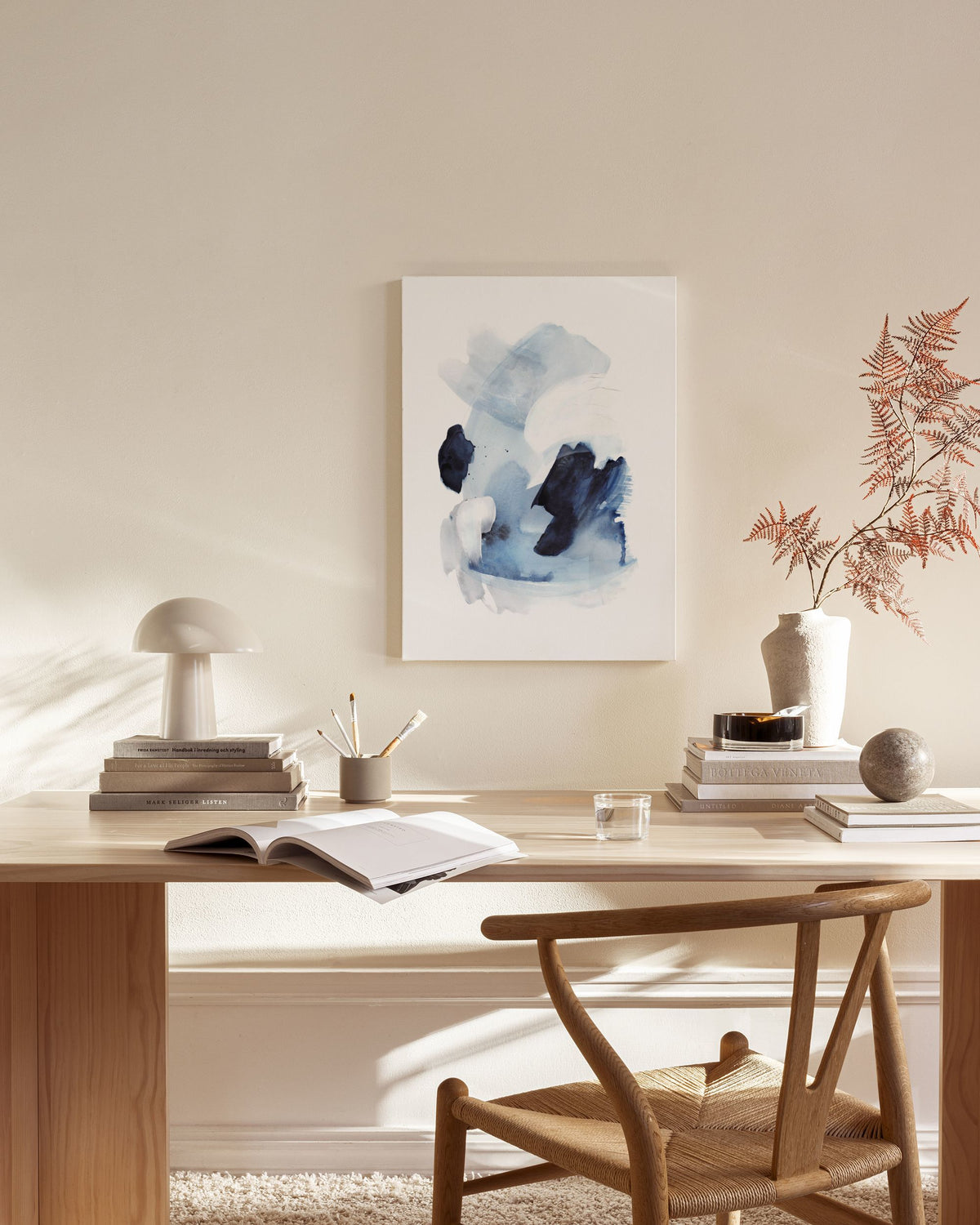 Watercolor Blues No1 Canvas print