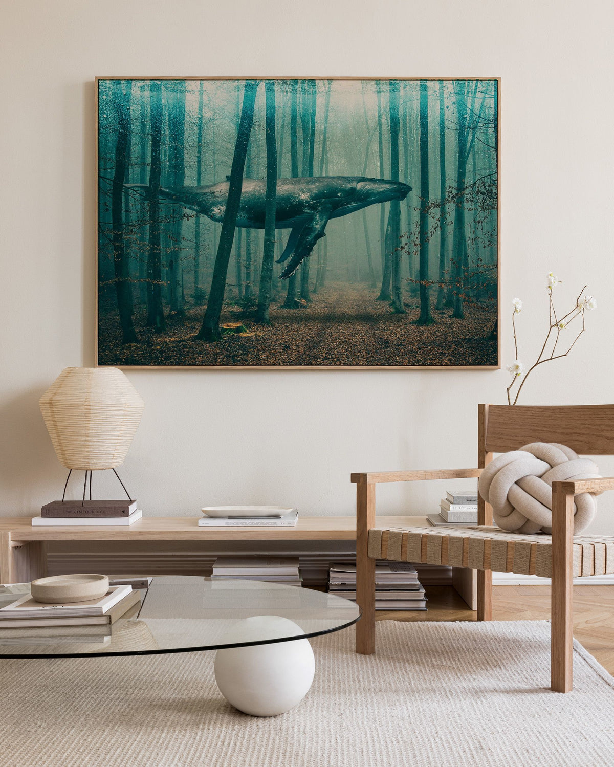 Whale in Forest Canvas print