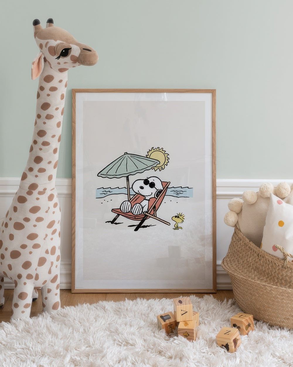 Snoopy on the Beach Print