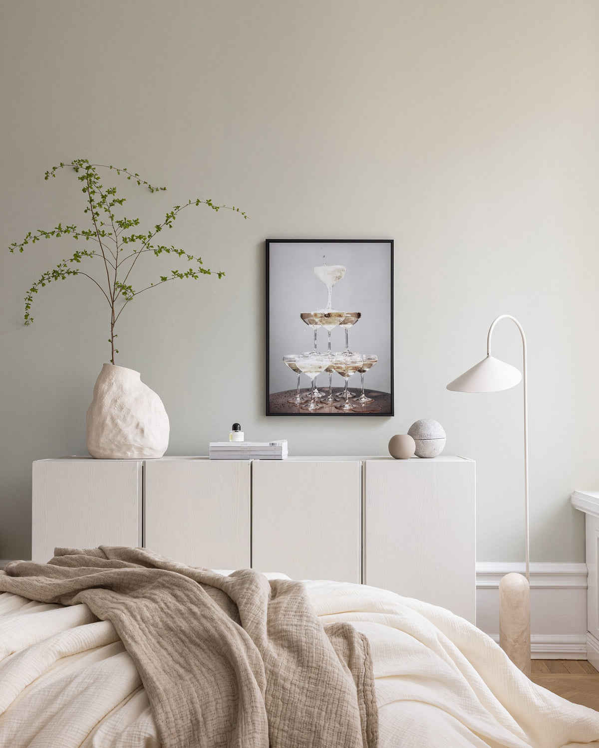 Champagne Pyramid Canvas print