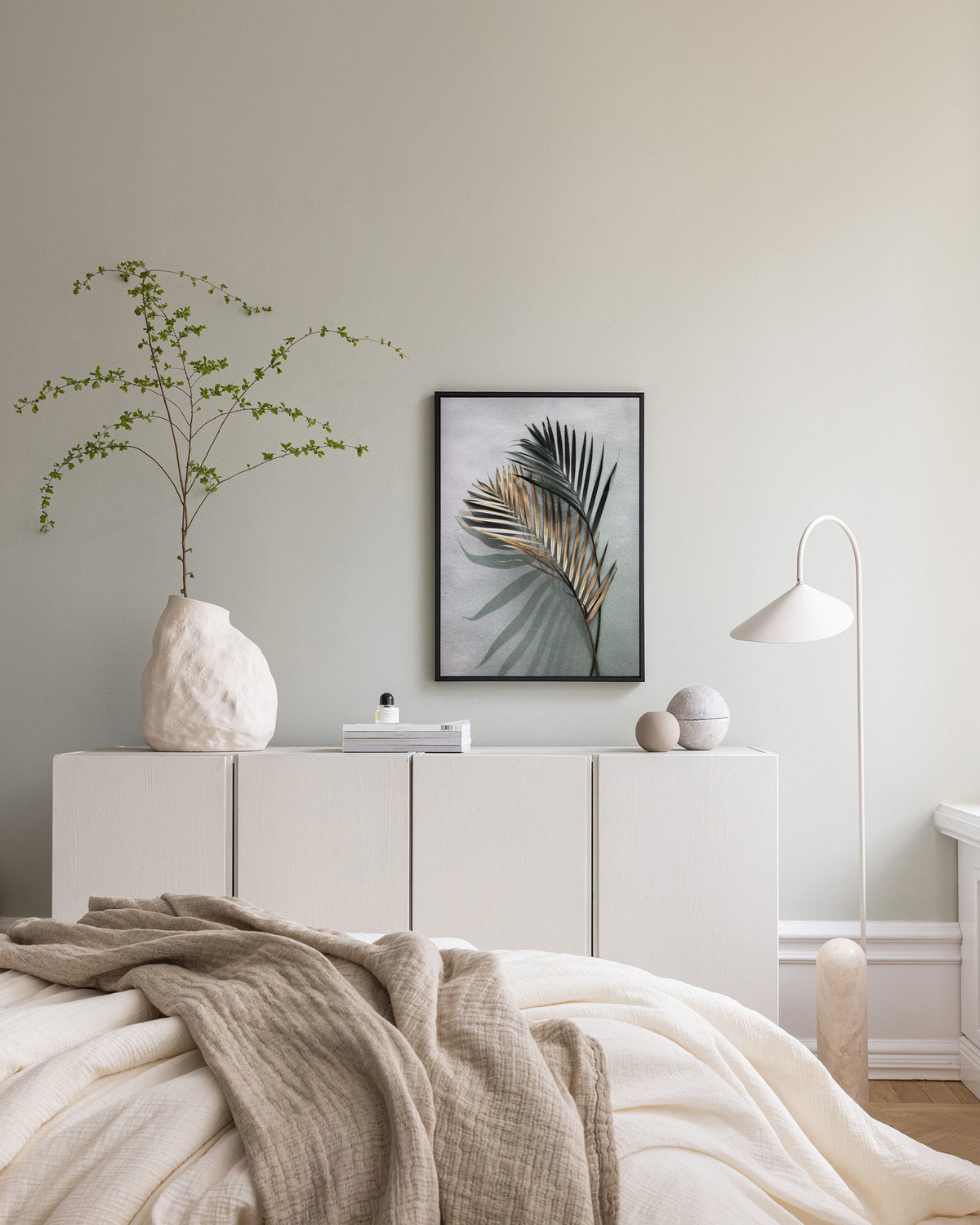 Gold and Green Shadow Canvas print