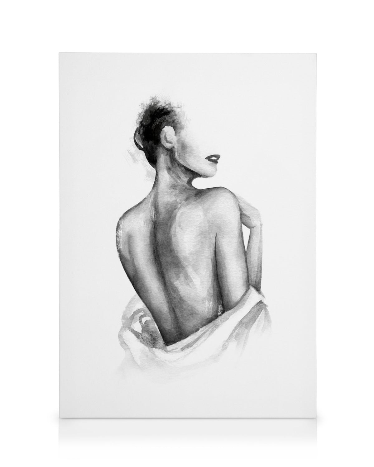 Almost Nude Watercolor Canvas print