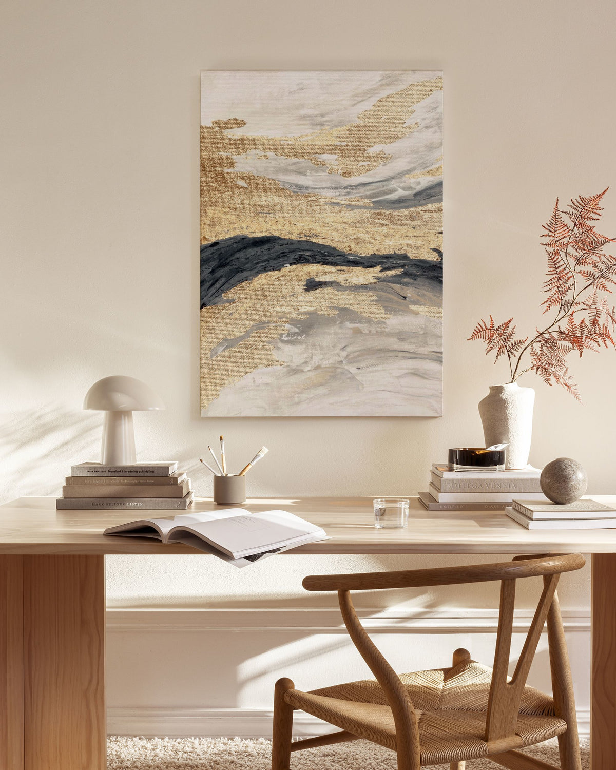 Gold Wave No1 Canvas print