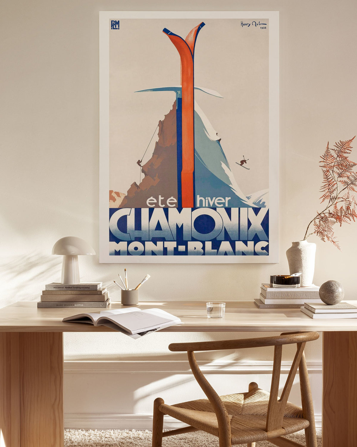 Chamonix Vintage Canvas print