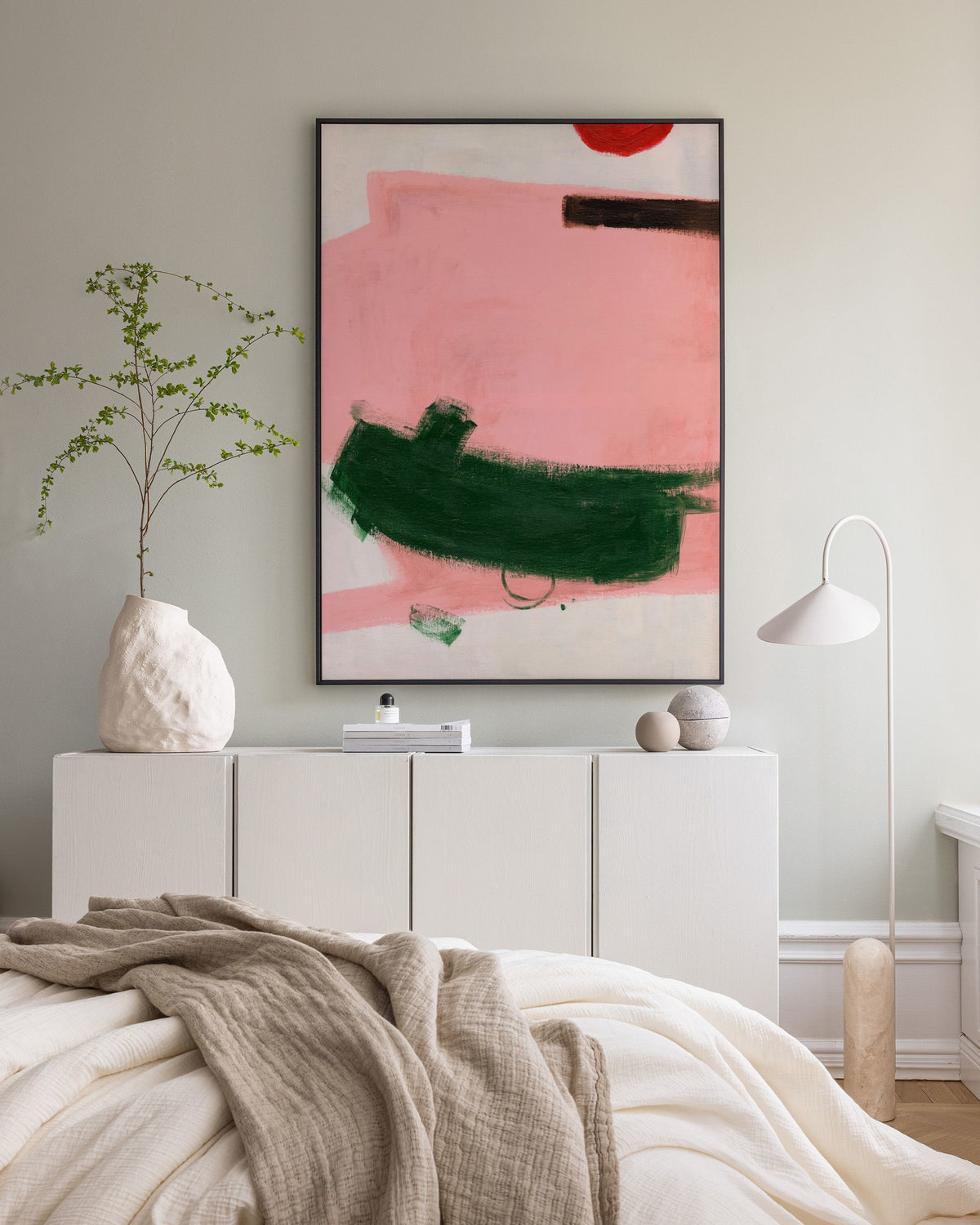 Green Strokes Canvas print