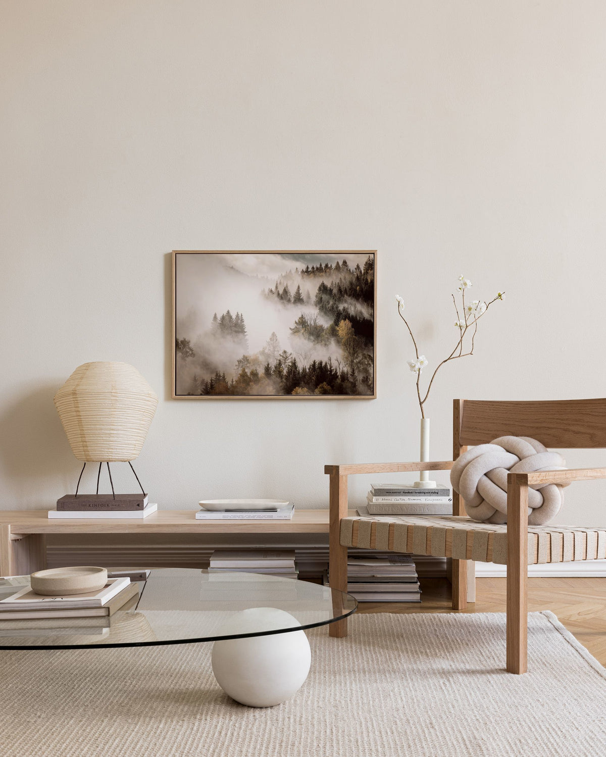 Misty Autumn Forest Canvas print