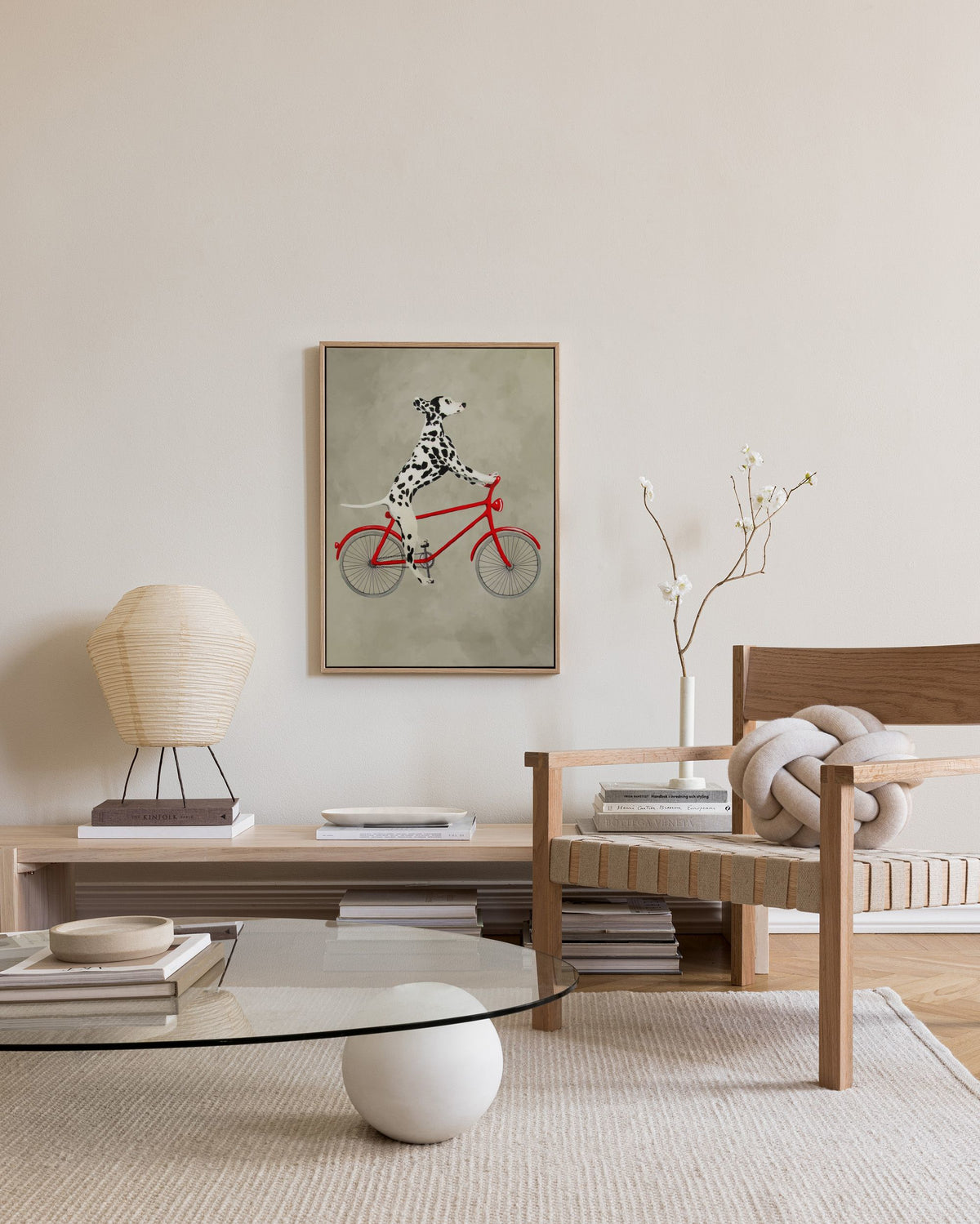 Coco De Paris - Dalmatian on Bicycle Canvas print