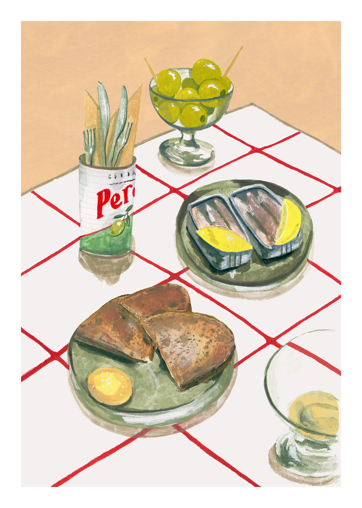 Laura Page - Wine Night Print