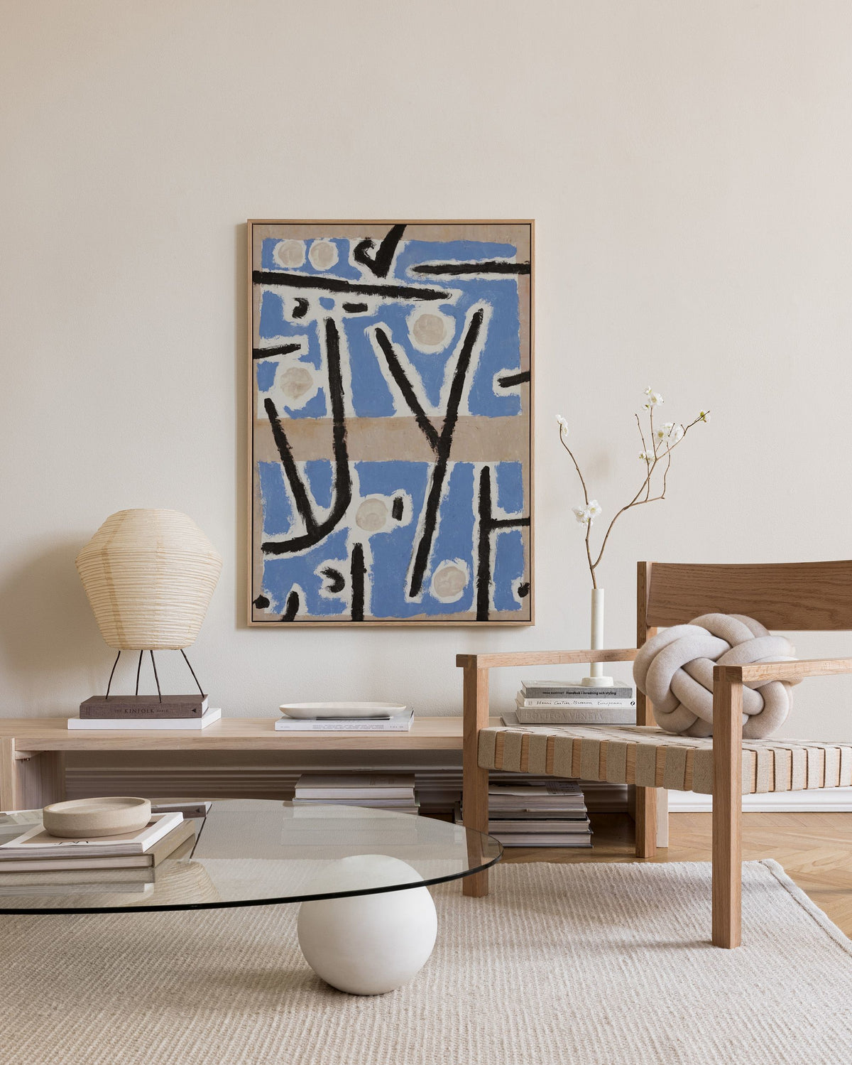 Paul Klee - Untitled Blue and Black Abstract Canvas print