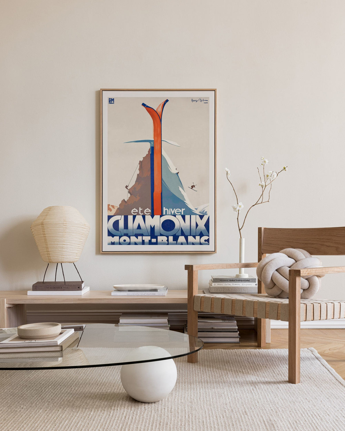 Chamonix Vintage Canvas print