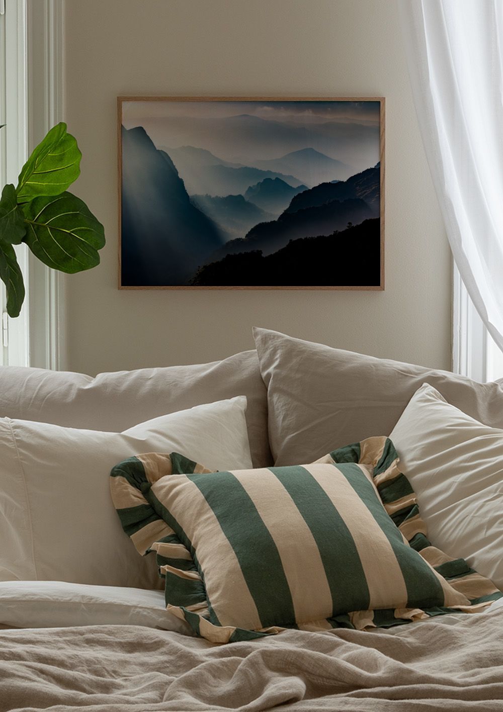 Foggy Mountain View Print