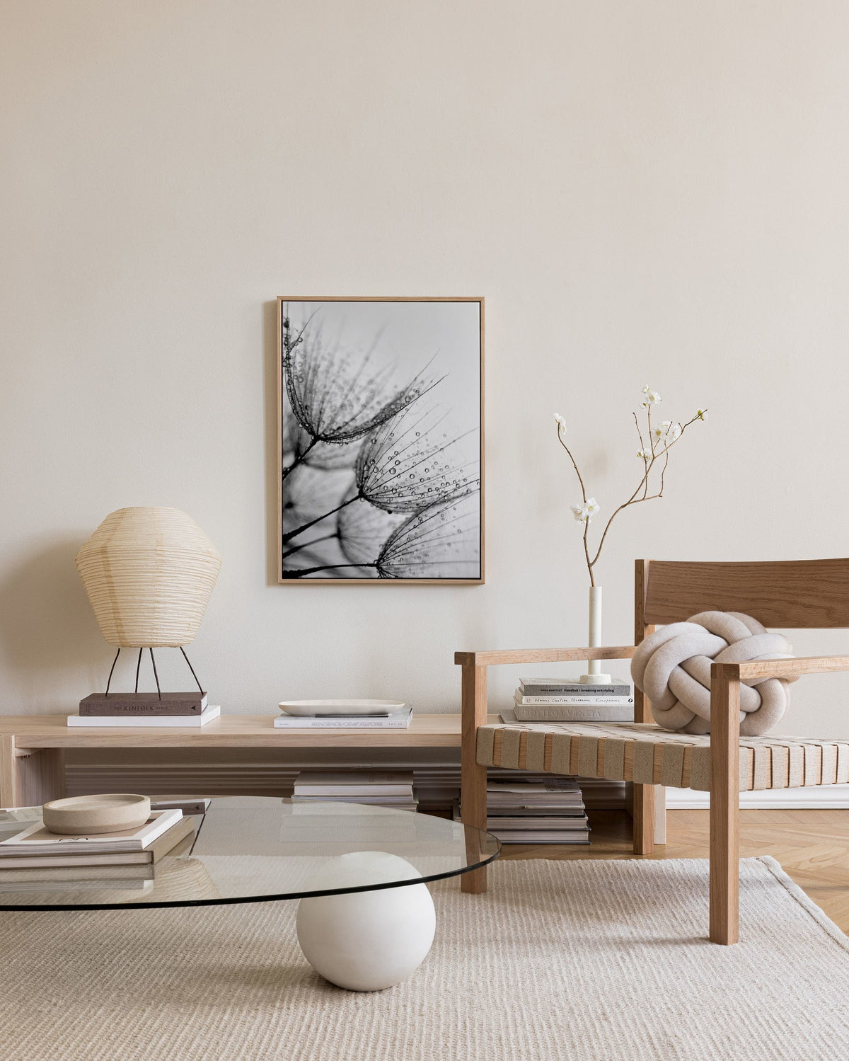 Dandelion Drops Canvas print
