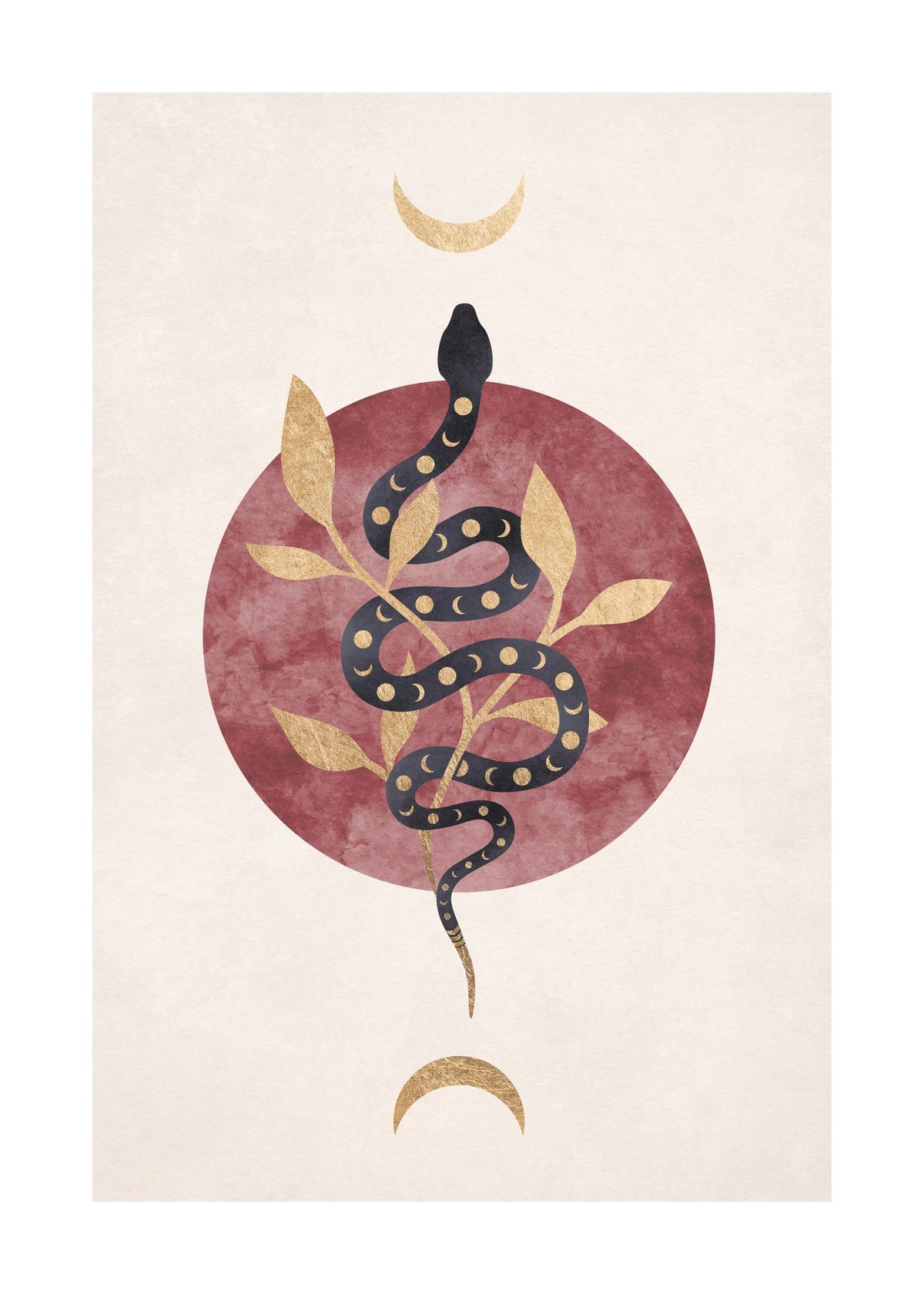 Moon Snake Print