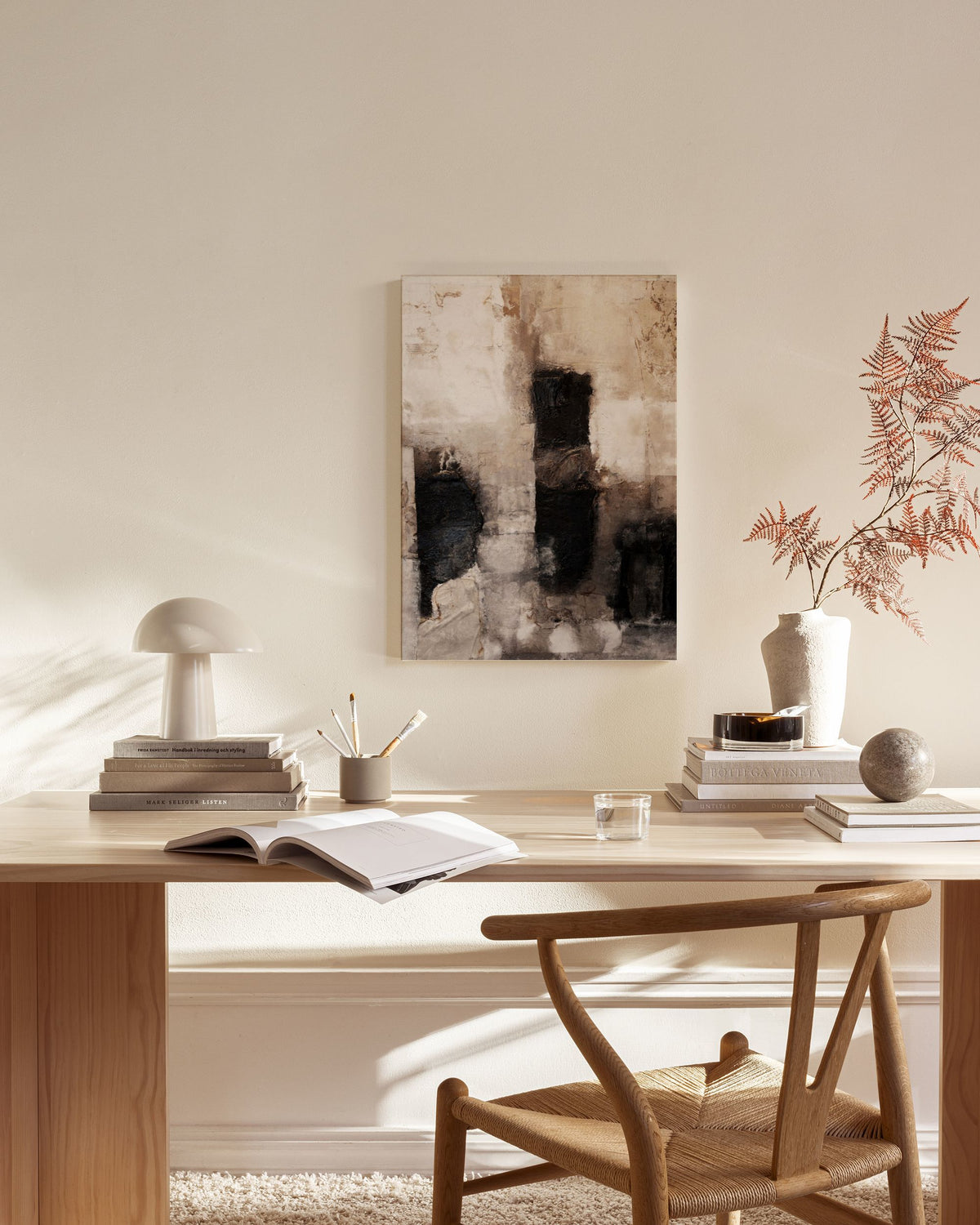 Beige Art Canvas print