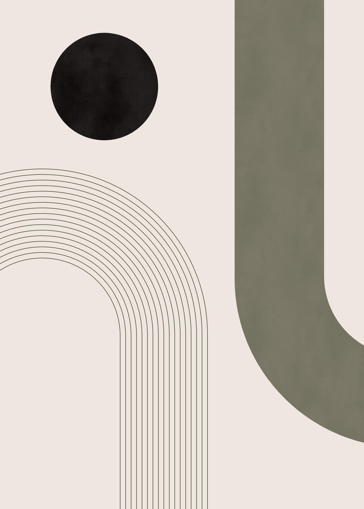 Green Geometrics No2 Print