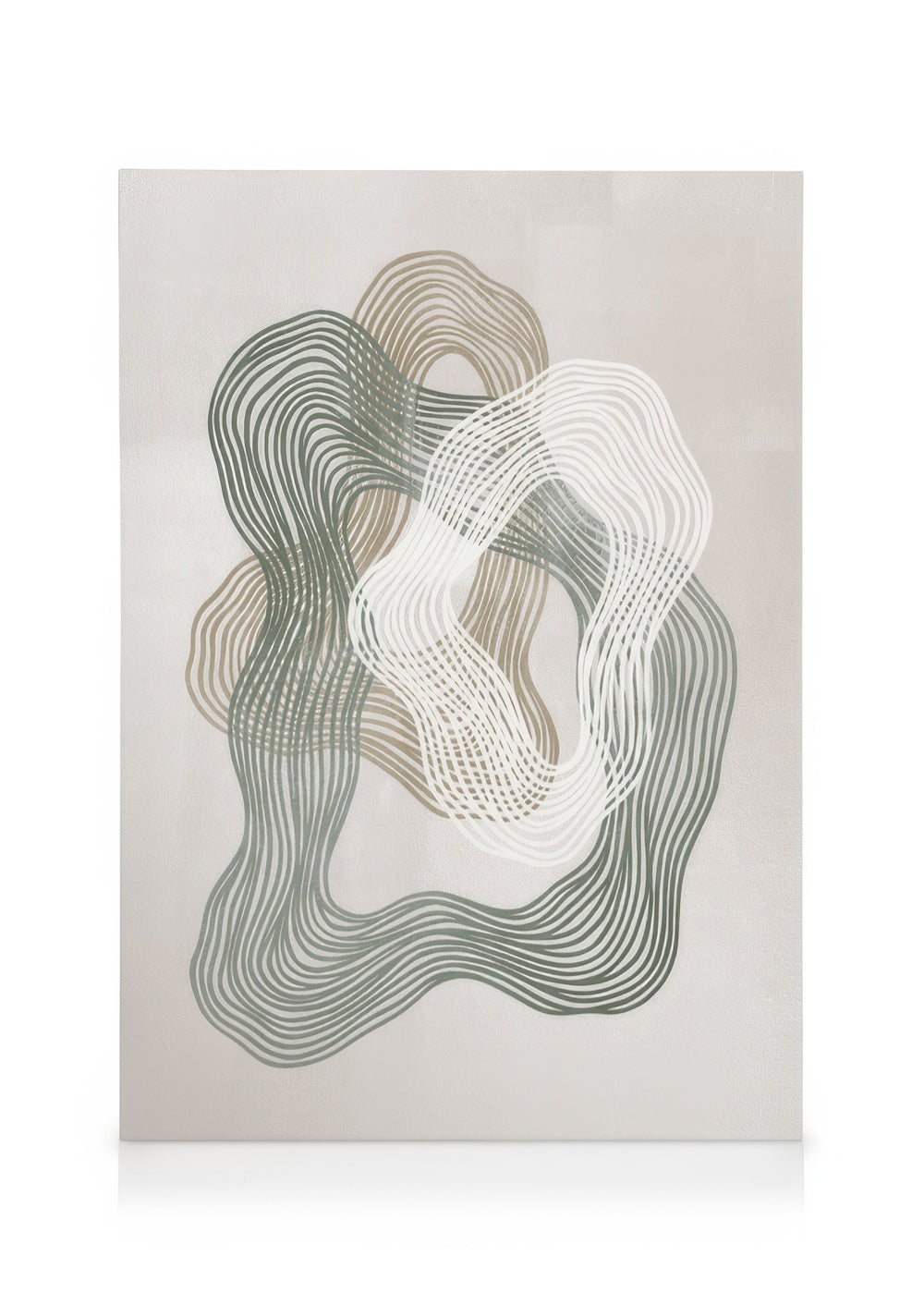 Abstract Green Lines Canvas print