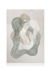 Abstract Green Lines Canvas print